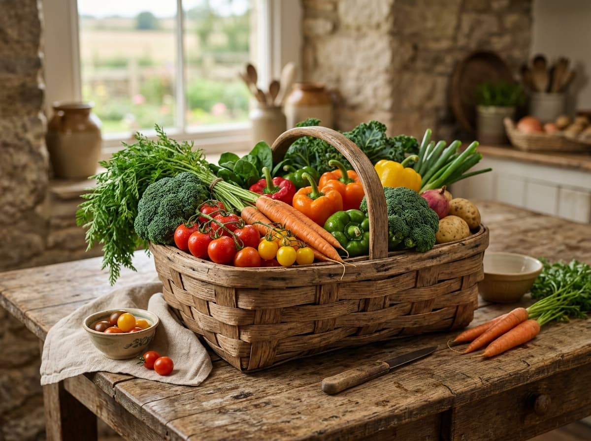 Fresh Organic Vegetables Basket